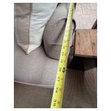 3-Seater Sofa, Matching Oversized Chair & Ottoman in Light Beige Textured Fabric