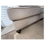 3-Seater Sofa, Matching Oversized Chair & Ottoman in Light Beige Textured Fabric