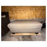 3-Seater Sofa, Matching Oversized Chair & Ottoman in Light Beige Textured Fabric