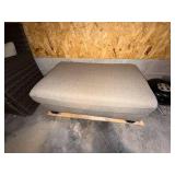 3-Seater Sofa, Matching Oversized Chair & Ottoman in Light Beige Textured Fabric