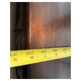 Dark Walnut TV Console Cabinet - 60in Wide, Glass-Front Left & Open Center Shelves