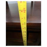 Dark Walnut TV Console Cabinet - 60in Wide, Glass-Front Left & Open Center Shelves