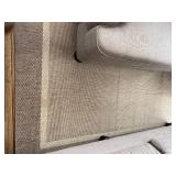 Area Rug - Brown & Beige Woven, Rectangular Living Room Decor