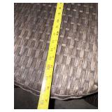 Wicker Patio Chairs With Cushions and Pull Out Ottomans & Round Storage Side Table - 3-Piece Outdoor Set