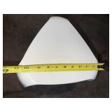 White Plastic Stool with Silver Metal Legs - 18in Seat Height, Modern Kitchen Bar Stool