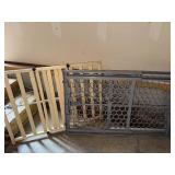 Two Baby/Pet Gates Including One Wood Pressure Gate and One Regalo Expandable Safety Gate - 28-42 in Wide, 25 in High - Ages 6-24 Months - Pressure Mounted