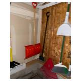 Garage Cleaning Tools - Snow Shovels, Brooms, Dust Pans, Rakes