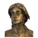 LR - Antique Maurice Se Blanc Bronze Bust Desdémone / Maurice Leblanc, Desdémone