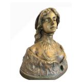 LR - Antique Maurice Se Blanc Bronze Bust Desdémone / Maurice Leblanc, Desdémone