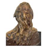 LR - Antique Maurice Se Blanc Bronze Bust Desdémone / Maurice Leblanc, Desdémone