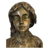LR - Antique Maurice Se Blanc Bronze Bust Desdémone / Maurice Leblanc, Desdémone