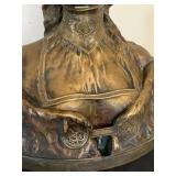 LR - Antique Maurice Se Blanc Bronze Bust Desdémone / Maurice Leblanc, Desdémone