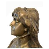 LR - Antique Maurice Se Blanc Bronze Bust Desdémone / Maurice Leblanc, Desdémone