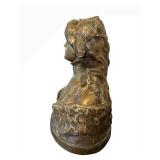 LR - Antique Maurice Se Blanc Bronze Bust Desdémone / Maurice Leblanc, Desdémone