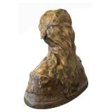 LR - Antique Maurice Se Blanc Bronze Bust Desdémone / Maurice Leblanc, Desdémone