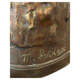 LR - Antique Maurice Se Blanc Bronze Bust Desdémone / Maurice Leblanc, Desdémone