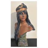 UL - Emmanuel Villians Diane Bust Chalkware Statue - Circa 1900