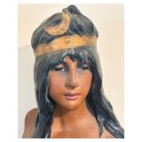 UL - Emmanuel Villians Diane Bust Chalkware Statue - Circa 1900