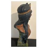 UL - Emmanuel Villians Diane Bust Chalkware Statue - Circa 1900