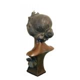 UL - Art Nouveau Spelter Undine Bust Circa 1900