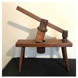 UL - Antique Handmade Wooden Press