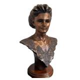 UL - Vintage Emile Pinedo Lys Bust - Bronze Sculpture