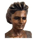 UL - Vintage Emile Pinedo Lys Bust - Bronze Sculpture