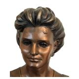 UL - Vintage Emile Pinedo Lys Bust - Bronze Sculpture