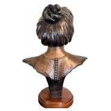 UL - Vintage Emile Pinedo Lys Bust - Bronze Sculpture