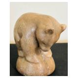 UL - Ceramic Horse & Carved Bear Figurine (Lot of 2)