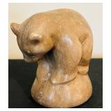 UL - Ceramic Horse & Carved Bear Figurine (Lot of 2)