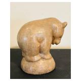 UL - Ceramic Horse & Carved Bear Figurine (Lot of 2)