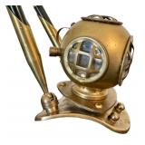 UL - Vintage Brass Diving Helmet Pen Holder with 2 Pens