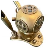 UL - Vintage Brass Diving Helmet Pen Holder with 2 Pens