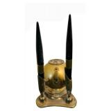 UL - Vintage Brass Diving Helmet Pen Holder with 2 Pens