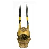 UL - Vintage Brass Diving Helmet Pen Holder with 2 Pens