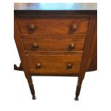 D - Vintage Sewing Cabinet with 3 Drawers - Includes Threads & Notions