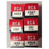 LLR - Vintage Vacuum Tubes Assortment - RCA/Sylvania/CBS Hytron Electron Tubes (12SQ7 GT, 6SN7 GT, 50L6 GT)