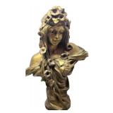 O - Vintage Art Nouveau Bust Sculpture