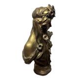 O - Vintage Art Nouveau Bust Sculpture