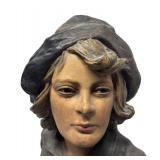 LLR - The Bailey Co. Sam Lord Wise "NAN" Vintage Chalkware Bust Sculpture