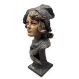 LLR - The Bailey Co. Sam Lord Wise "NAN" Vintage Chalkware Bust Sculpture