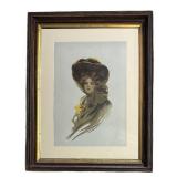 FR - Philip Boileau 1905 Vintage Portrait - Woman in Wide-Brimmed Hat
