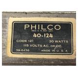 LLR - Vintage Philco Console Radio - 115V AC/DC, 30W Model: 40-124