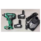 RR - Hitachi 12V Cordless Impact Driver Kit w/ 2 Batteries & Charger Model: WH10DFL2