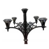 RR - Antique Art Nouveau Style Five Arm Candelabra