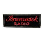 FR - Vintage Brunswick Light Up Advertising Radio Sign