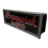 FR - Vintage Brunswick Light Up Advertising Radio Sign