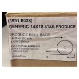 LLR - Star Produce Generic 14x18 Produce Bags - 6 Rolls