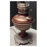 O - Oil Lamp Style Lamp with Glass Chimney